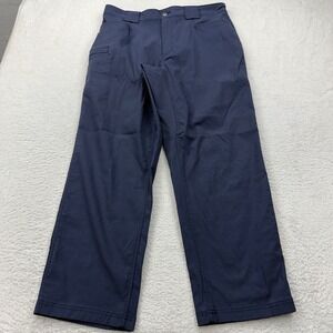 Duluth Trading Co Mens Large Lx30 Cargo Pants Navy Nylon Spandex Outdoor